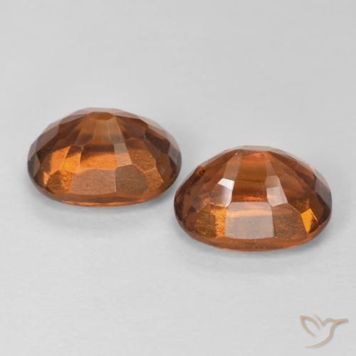 Pedras preciosas de granada hessonita âmbar laranja natural de 3.94 ct, Almofada, VS-SI