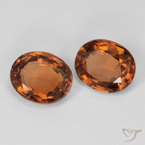 Pedras preciosas de granada hessonita âmbar laranja natural de 3.02 ct, oval, VS-SI