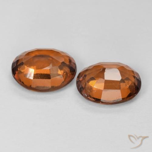 Pedras preciosas de granada hessonita âmbar laranja natural de 3.02 ct, oval, VS-SI