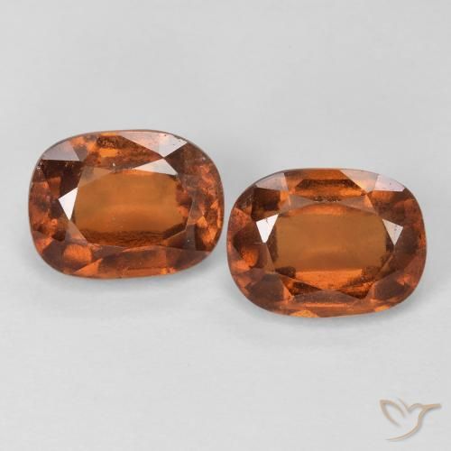 3.60ctw Natural Laranja Profundo granada hessonita, Almofada, VS-SI