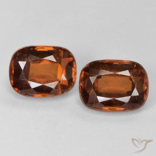 3.90ctw Natural âmbar laranja granada hessonita, Almofada, VS-SI
