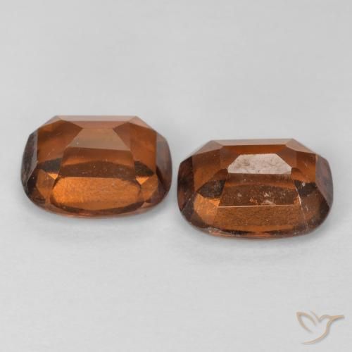 Pedras preciosas de granada hessonita âmbar laranja natural de 3.90 ct, Almofada, VS-SI