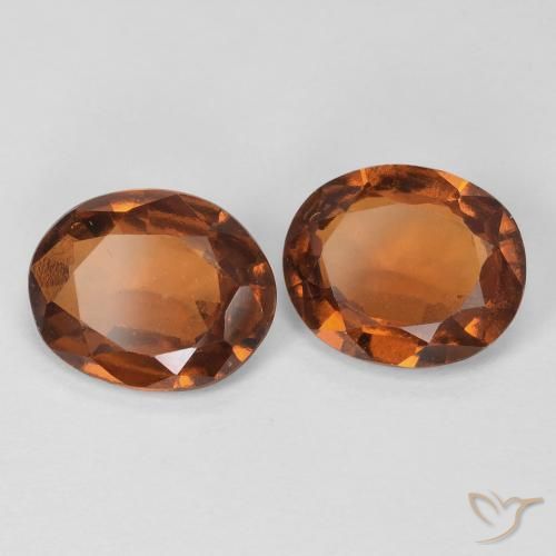 Pedras preciosas de granada hessonita âmbar laranja natural de 3.47 ct, oval, VS-SI