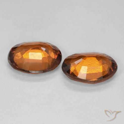 Pedras preciosas de granada hessonita âmbar laranja natural de 3.47 ct, oval, VS-SI