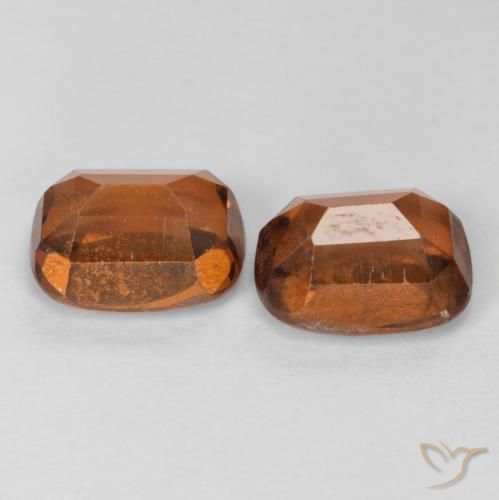 Pedras preciosas de granada hessonita âmbar laranja natural de 4.35 ct, Almofada, VS-SI