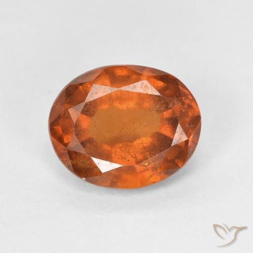 1.45ct Natural Laranja Profundo granada hessonita, oval, VS-SI