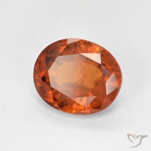 granada hessonita Medium Dark-Orange Natural 2.67ct, oval, VS-SI
