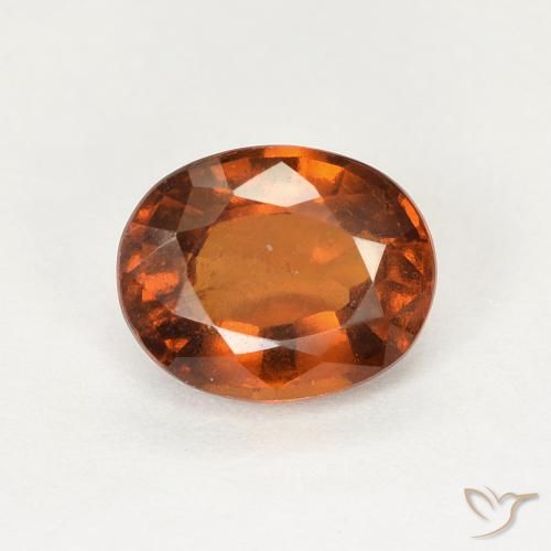 1.23ct Natural laranja avermelhado granada hessonita, oval, VS