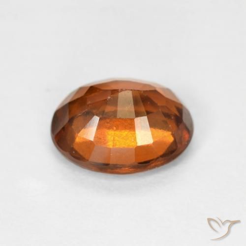 granada hessonita laranja avermelhado Natural 1.23ct, oval, VS