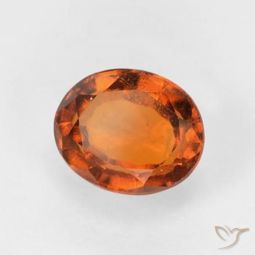 granada hessonita Laranja Profundo Natural 1.20ct, oval, VVS-VS