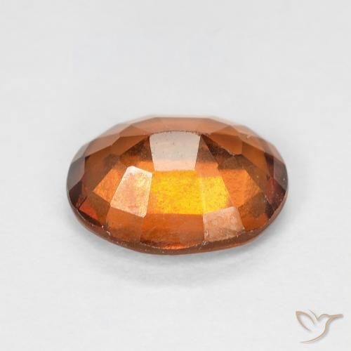 granada hessonita laranja avermelhado Natural 1.66ct, oval, VVS-VS