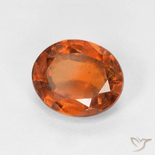 granada hessonita Medium Dark-Orange Natural 1.42ct, oval, VS-SI
