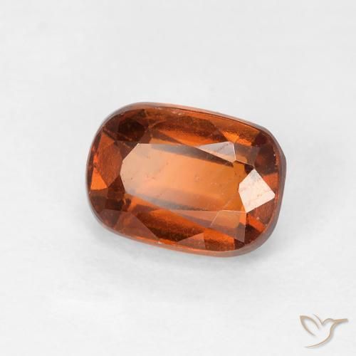 granada hessonita Laranja Profundo Natural 1.32ct, Almofada, VVS-VS