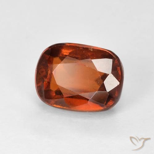 granada hessonita Laranja Profundo Natural 2.69ct, Almofada, VVS-VS