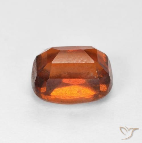 granada hessonita Laranja Profundo Natural 2.69ct, Almofada, VVS-VS