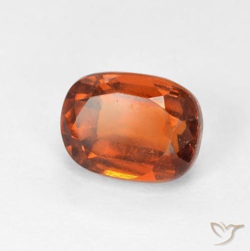granada hessonita Laranja Profundo Natural 2.51ct, Almofada, VVS-VS