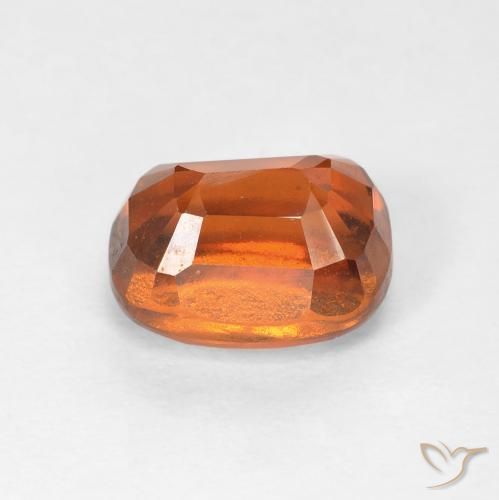 granada hessonita Laranja Profundo Natural 2.51ct, Almofada, VVS-VS