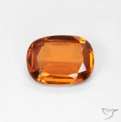 1.37ct Natural Laranja amarelado granada hessonita, Almofada, VVS-VS