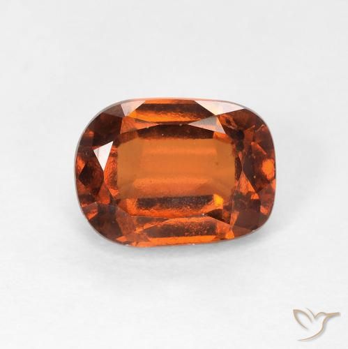 1.98ct Natural laranja avermelhado granada hessonita, Almofada, VVS-VS