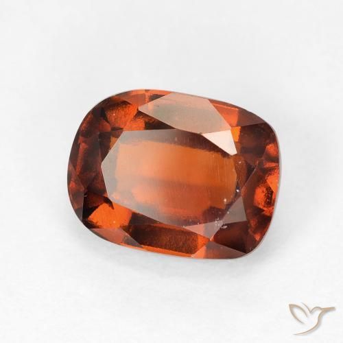 granada hessonita laranja avermelhado Natural 2.60ct, Almofada, VVS-VS