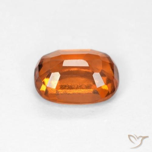 granada hessonita Laranja Profundo Natural 1.22ct, Almofada, VVS-VS