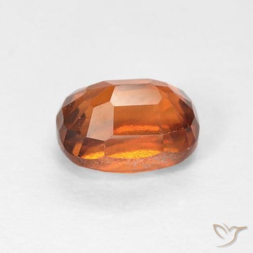 granada hessonita Laranja Profundo Natural 1.51ct, Almofada, VVS-VS
