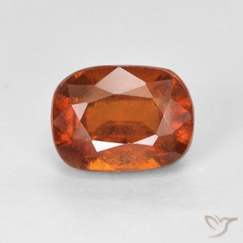 2.56ct Natural laranja avermelhado granada hessonita, Almofada, VS-SI