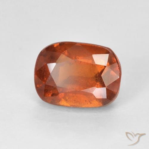granada hessonita laranja avermelhado Natural 2.56ct, Almofada, VS-SI