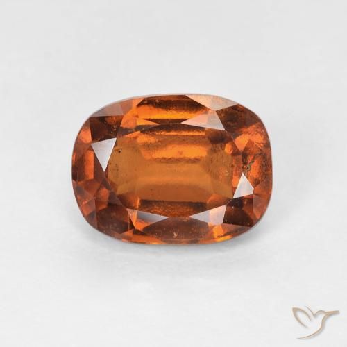 1.80ct Natural laranja avermelhado granada hessonita, Almofada, VS-SI