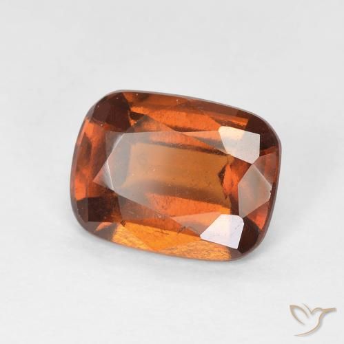 granada hessonita laranja avermelhado Natural 2.44ct, Almofada, VS-SI