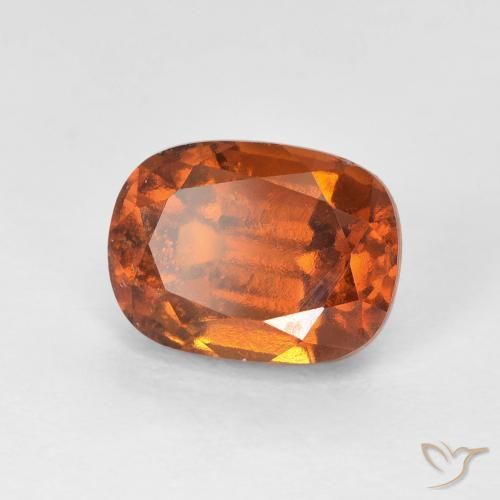 granada hessonita Laranja Profundo Natural 2.27ct, Almofada, VS-SI