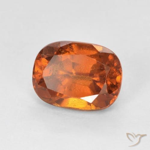 2.00ct Natural Medium Dark-Orange granada hessonita, oval, VS-SI