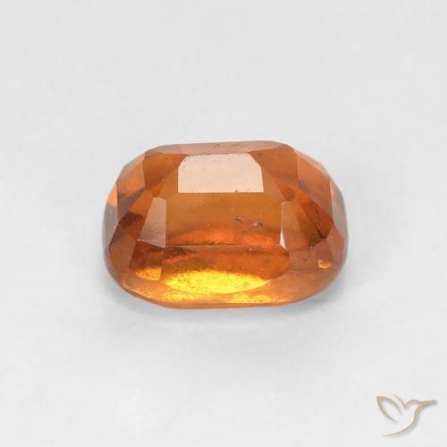 granada hessonita Laranja Profundo Natural 1.54ct, Almofada, VS-SI
