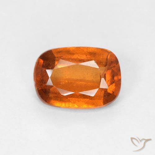 0.94ct Natural Laranja Profundo granada hessonita, Almofada, VS-SI