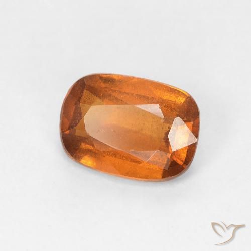 granada hessonita Laranja Profundo Natural 0.94ct, Almofada, VS-SI