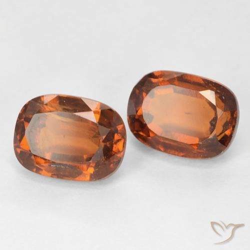 Pedras preciosas de granada hessonita âmbar laranja natural de 4.23 ct, Almofada, VS