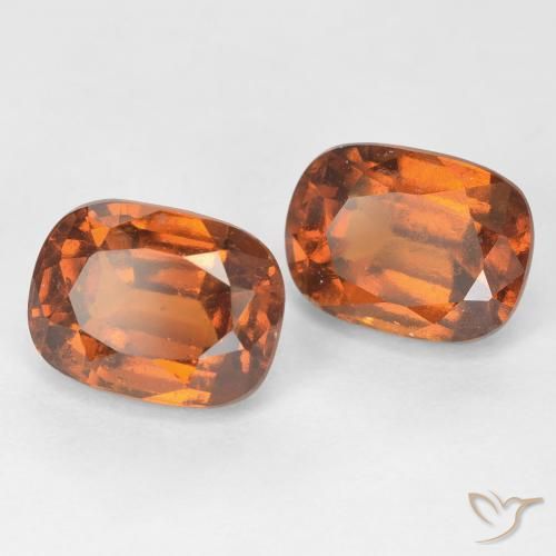 Pedras preciosas de granada hessonita Laranja Profundo natural de 4.46 ct, Almofada, VS