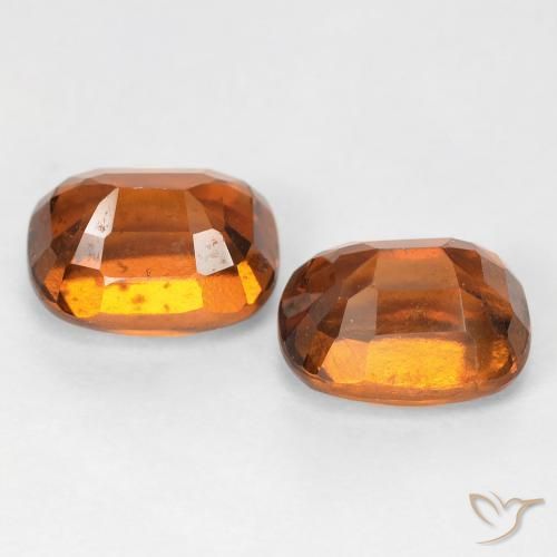 Pedras preciosas de granada hessonita Laranja Profundo natural de 4.46 ct, Almofada, VS