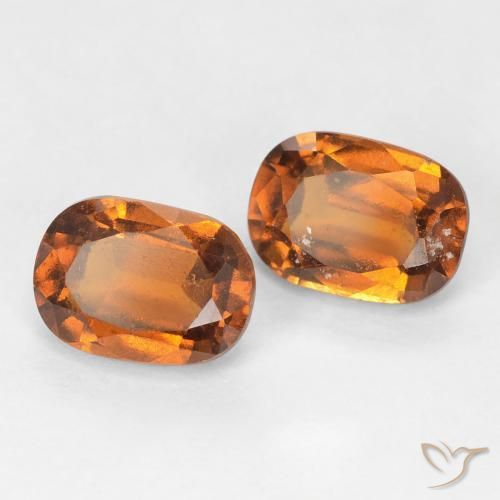 Pedras preciosas de granada hessonita Laranja acastanhado natural de 2.31 ct, Almofada, VS