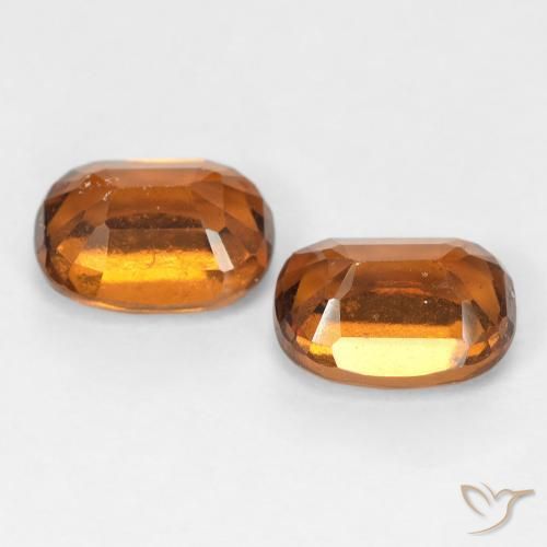 Pedras preciosas de granada hessonita Laranja acastanhado natural de 2.31 ct, Almofada, VS