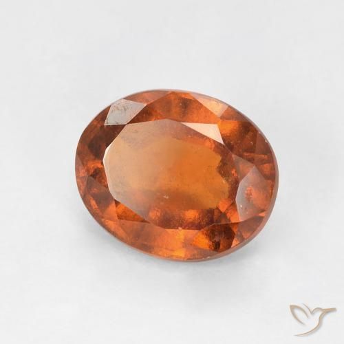 granada hessonita Medium Dark-Orange Natural 1.91ct, oval, VS