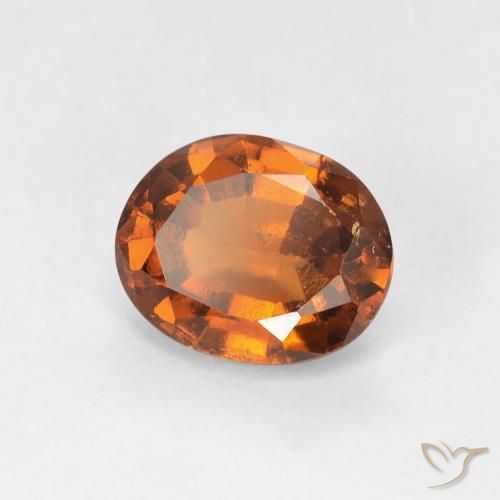 granada hessonita Laranja escuro Natural 1.55ct, oval, VS