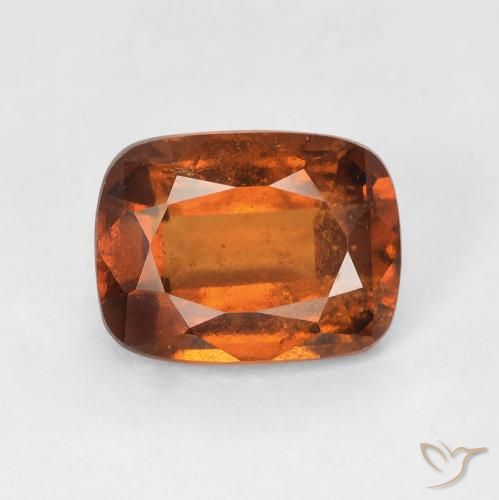 2.60ct Natural Laranja Profundo granada hessonita, Almofada, VS-SI