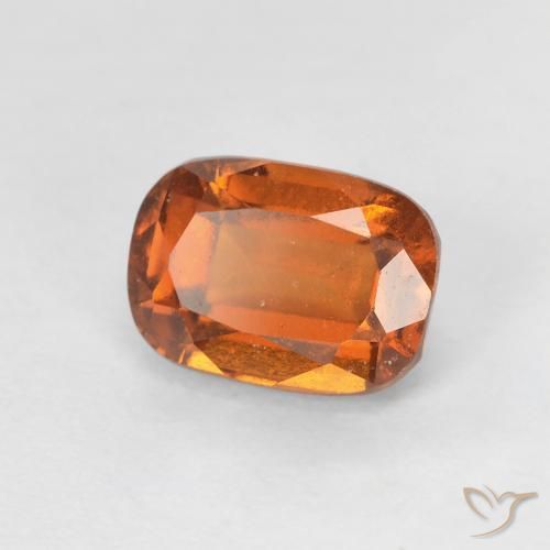granada hessonita Laranja Profundo Natural 1.34ct, Almofada, VS