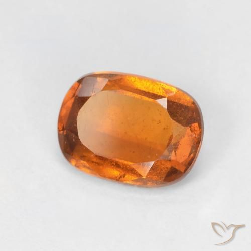 granada hessonita Laranja amarelado Natural 1.59ct, Almofada, VS