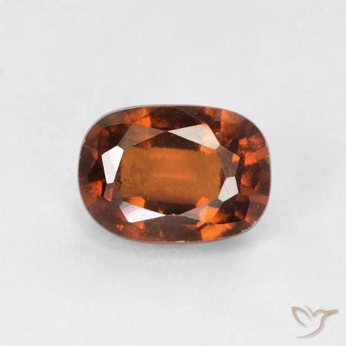 1.43ct Natural âmbar laranja granada hessonita, Almofada, VS