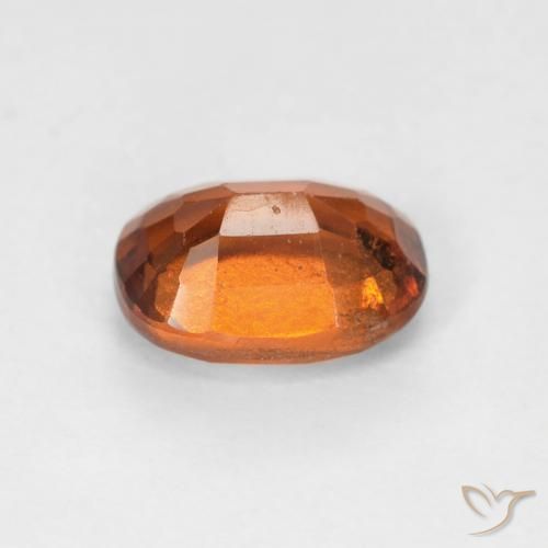 granada hessonita Laranja Profundo Natural 1.12ct, Almofada, VS-SI