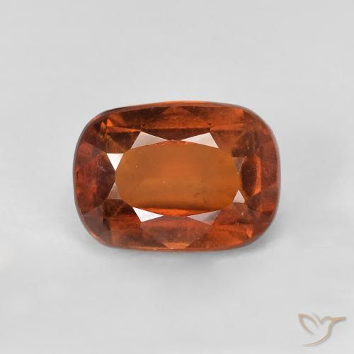 2.24ct Natural Laranja escuro granada hessonita, Almofada, VS