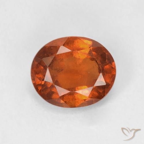 1.40ct Natural âmbar laranja granada hessonita, oval, VS