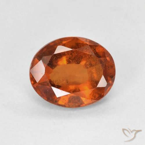 granada hessonita Laranja Profundo Natural 1.50ct, oval, VS